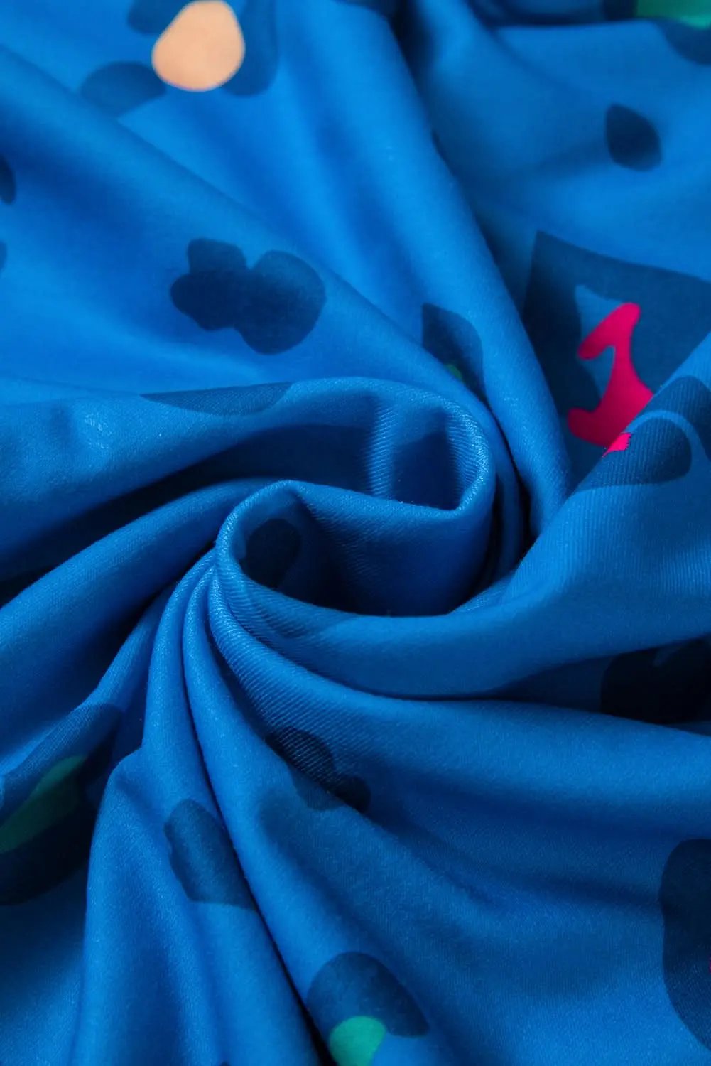 Sky blue leopard print pullover - Love Salve